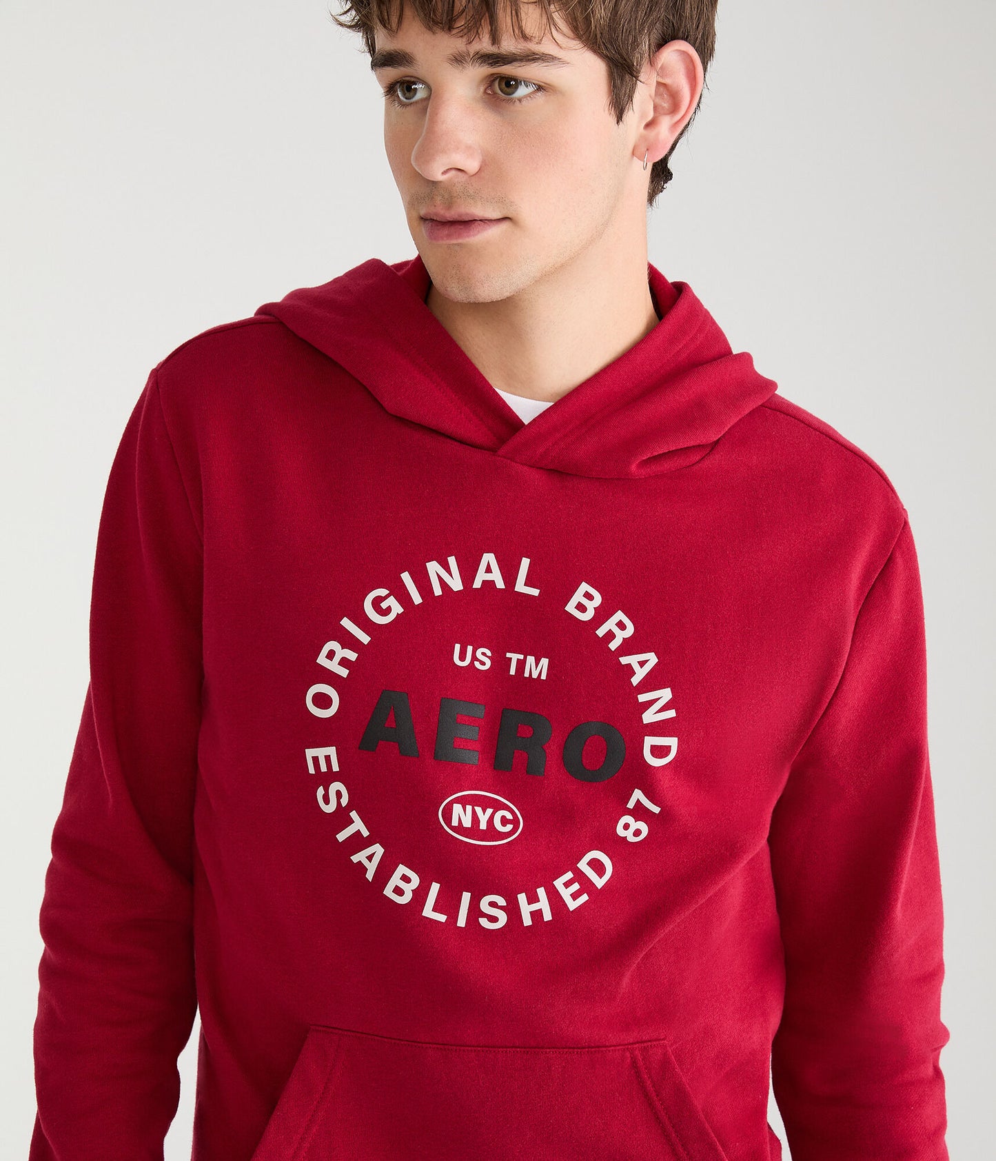 AEROPOSTALE  CIRCLE LOGO PULLOVGER HOODIE